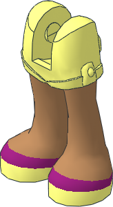 Figure Friends Legs with Shorts with Medium Nougat Legs and Shoes with Magenta Stripe Pattern