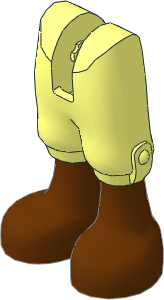 Figure Friends Legs with Cropped Trousers with Reddish Brown Boots Pattern