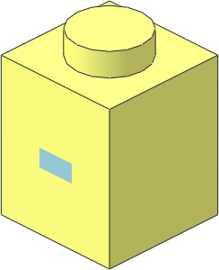 Brick  1 x  1 with Lightblue Subtraction Pattern