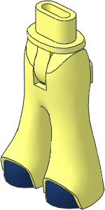 Figure Friends Hips and Legs with Bell-Bottoms Pants  with Dark Blue Shoes Pattern