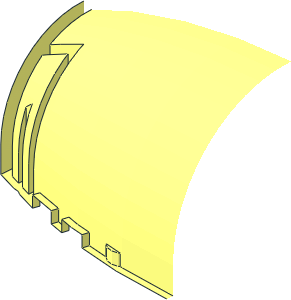 ~Windscreen  6 x 10 x  3 Ovoid with Cutout - 1/4