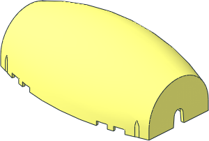 Windscreen  6 x 10 x  3 with Cutout - Ovoid