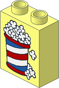 Duplo Brick  1 x  2 x  2 with Popcorn Pattern