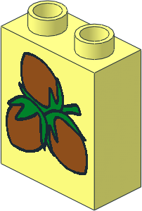 Duplo Brick  1 x  2 x  2 with Hazelnuts Cluster Pattern