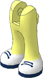 Figure Friends Legs with Trousers with White Shoes, Dark Blue Laces and Soles Pattern