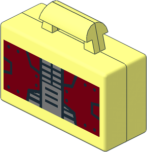 Minifig Suitcase with Iron Man Armoured Suit Mark V Stickers