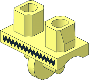 Minifig Hips with Black Zigzag Belt Pattern