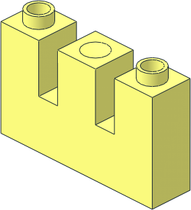 Duplo Brick  1 x  4 x  2 with Two Cutouts