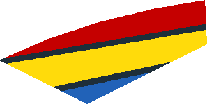 ~Electric Brick  4 x  4 x  0.667 Round - Top with  2 Studs with Red, Yellow and Blue Stripes Pattern - Quarter