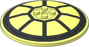 Dish  8 x  8 Inverted with Solid Studs and Squared Antistud Underside with SW TIE Interceptor Cockpit Pattern