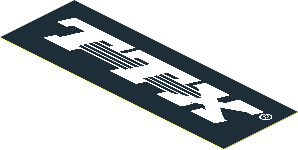 Sticker  1.2 x  3.6 with White "TTX" Logo On Black Background