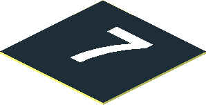 Sticker  0.8 x  0.8 with White "7" on Black Background