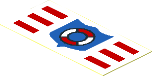 Sticker  0.9 x  1.9 with Coastguard Logo on White Background