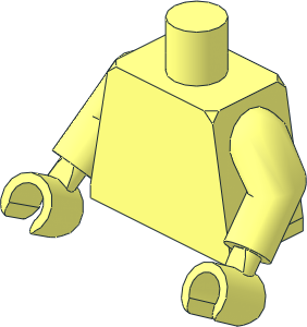 Minifig Torso with Arms and Hands