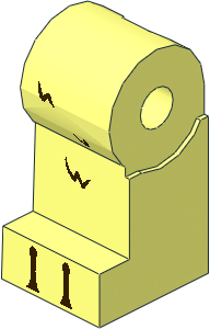 Minifig Leg Right with Dark Brown Fur Pattern