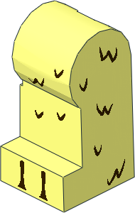 Minifig Leg Left with Dark Brown Fur Pattern