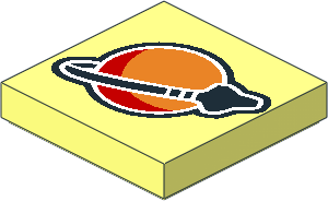 Tile  2 x  2 with Modern Classic Space Logo Pattern