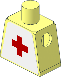 Minifig Torso with Red Cross Sticker
