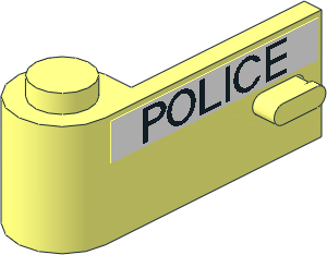 Door  1 x  3 x  1 Left with Thin "POLICE" Sticker