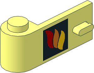 Door  1 x  3 x  1 Left with Fire Logo Sticker