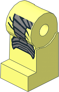 Minifig Leg Right with Black and Metallic Silver Armour and Knee Pad Pattern