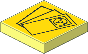 Tile  2 x  2 with Tickets Yellow Background Sticker