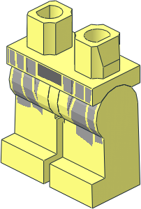 Minifig Hips and Legs with Light Bluish Grey Trench Coat Pattern