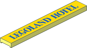 Train Level Crossing Centre Rail Cap Insert with "LEGOLAND HOTEL" Sticker