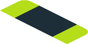 ~Sticker  0.8 x  2.0 with Black Line on Lime Background - First Face