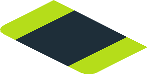 ~Sticker  0.8 x  2.0 with Black Line on Lime Background - Fifth Face