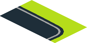 ~Sticker  1.8 x  4.0 with Black Trapezoid on Lime Background Right - Second Face