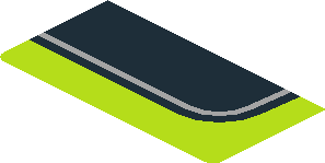 ~Sticker  1.8 x  4.0 with Black Trapezoid on Lime Background Right - Fourth Face