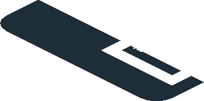 ~Sticker  0.8 x  1.9 with White Logos on Black Background Right - Sixth Face