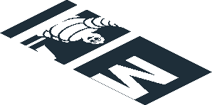 ~Sticker  0.8 x  1.9 with White Logos on Black Background Left - Second Face