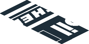 ~Sticker  0.8 x  1.9 with White Logos on Black Background Left - Fourth Face