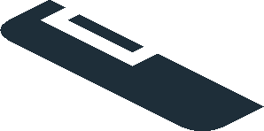 ~Sticker  0.8 x  1.9 with White Logos on Black Background Left - Sixth Face