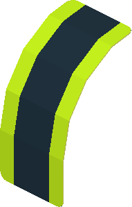 Sticker  0.8 x  2.0 with Black Line on Lime Background (Formed)