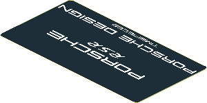 Sticker  2.0 x  3.8 with White Logos on Black Background