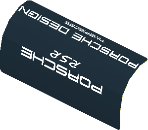 Sticker  2.0 x  3.8 with White Logos on Black Background (Formed)