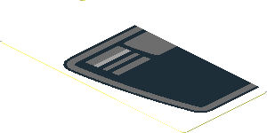 Sticker  1.8 x  4.0 with Black Trapezoid on White Background Left