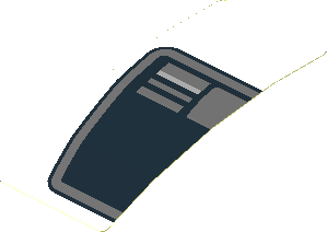 Sticker  1.8 x  4.0 with Black Trapezoid on White Background Left (Formed)