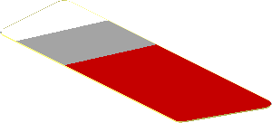 Sticker  0.8 x  2.5 with Grey and Red Stripes on White Background Right