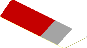 Sticker  0.8 x  2.5 with Grey and Red Stripes on White Background Left