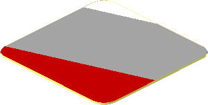 Sticker  0.8 x  0.8 with Grey and Red Stripes on White Background Left