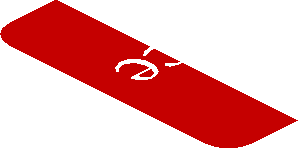 ~Sticker  0.8 x  1.9 with White CapitalSource Logo on Red Background Right - Sixth Face