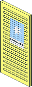 Window  1 x  3 x  5 Shutter with Maersk Line Logo Pattern Left Sticker