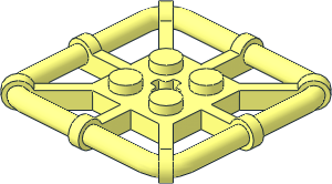 Plate  2 x  2 with Rod Frame Rectangular
