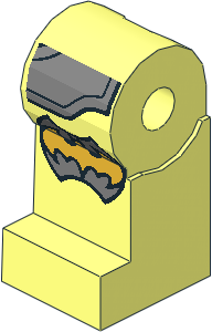 Minifig Leg Right with Silver Armour Plate and Knee Pad with Bat Pattern