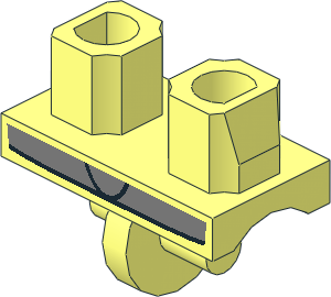 Minifig Hips with Silver Belt and Black Oval Pattern