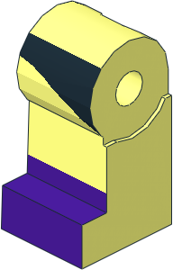 Minifig Leg Right with Dark Purple Boot and Black Leotard Pattern